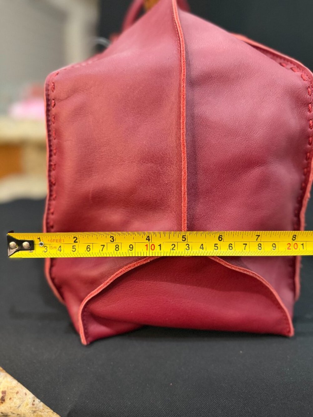 The Sak Large Tote (Los Feliz Collection). New. No tags. Red and Brown Leather - Picture 5 of 8